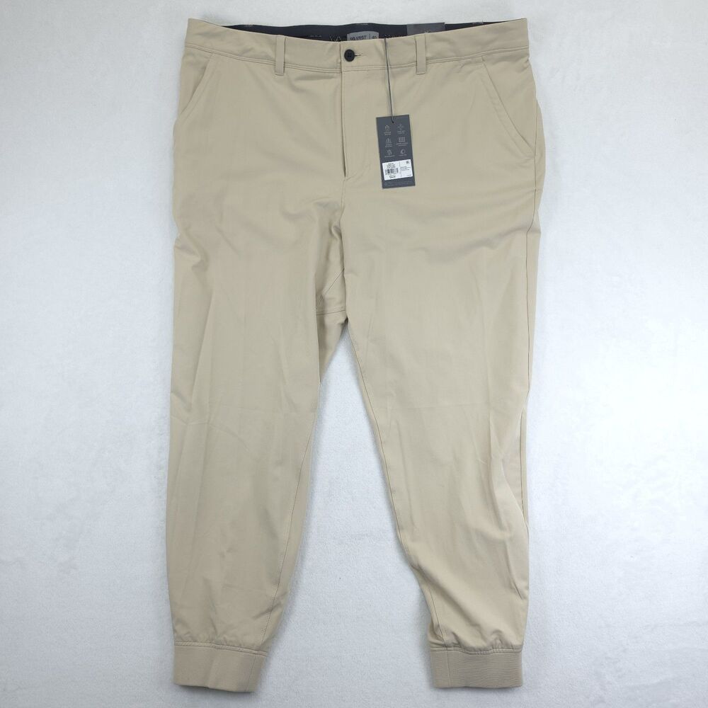 VRST Fairway Golf Jogger Khaki Pants Moisture Wicking Stretch Size 40 NWT
